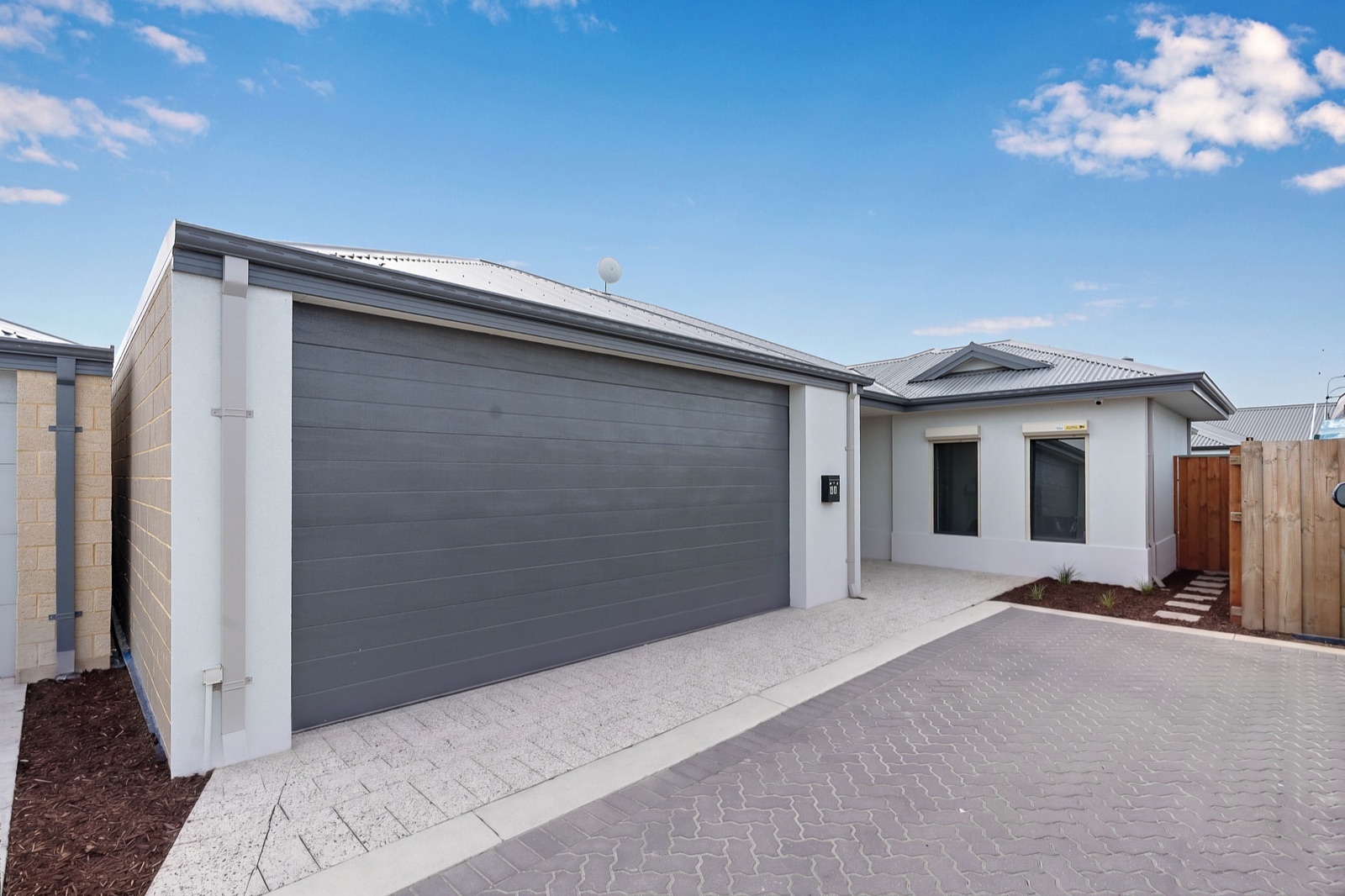 A newly built contemporary home